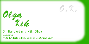 olga kik business card